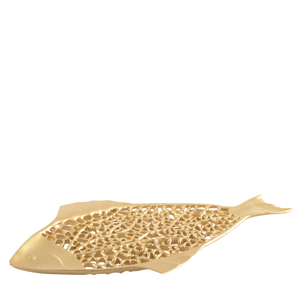 Decoratieve beker gouden vis 38x18,5cm