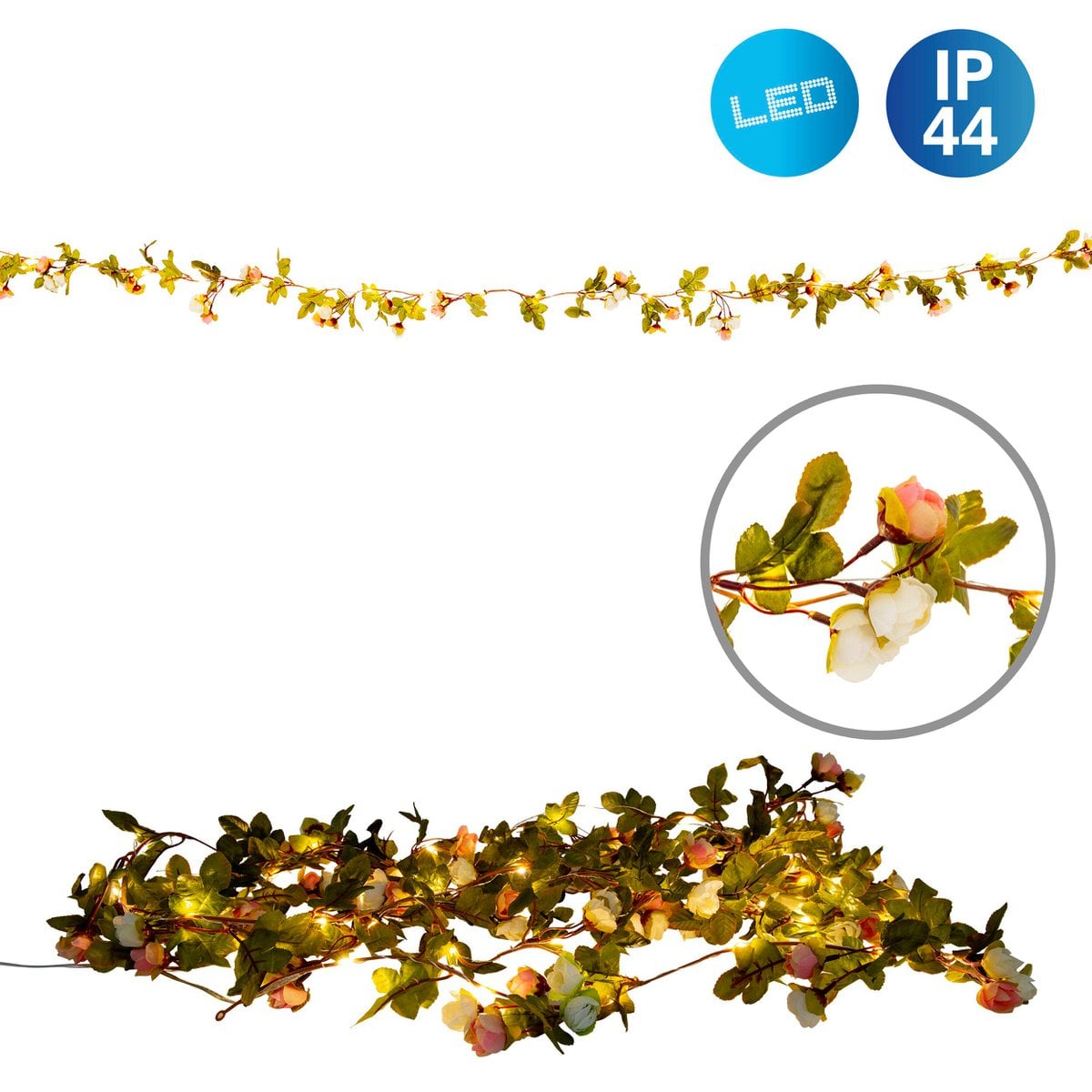Näve Lichte Keten Röschen - 40 LED Warm Wit