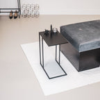Metaal bijzettafel Zwart - 45x30x60cm