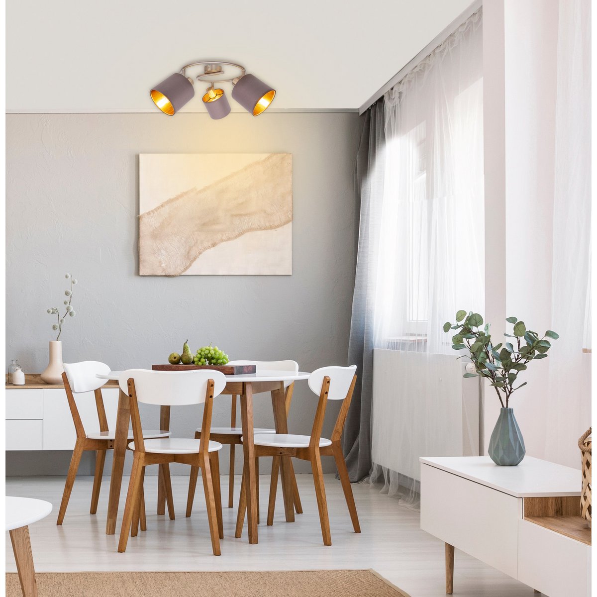 Näve Maron 3-zits Plafondlamp - Bruin 52cm