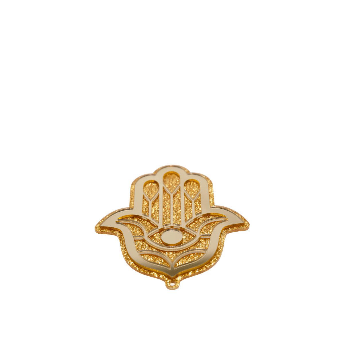 Gouden decoratieve hand acryl - 9.7x11.3cm
