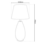Näve Keramische Tafellamp 37cm Zilver