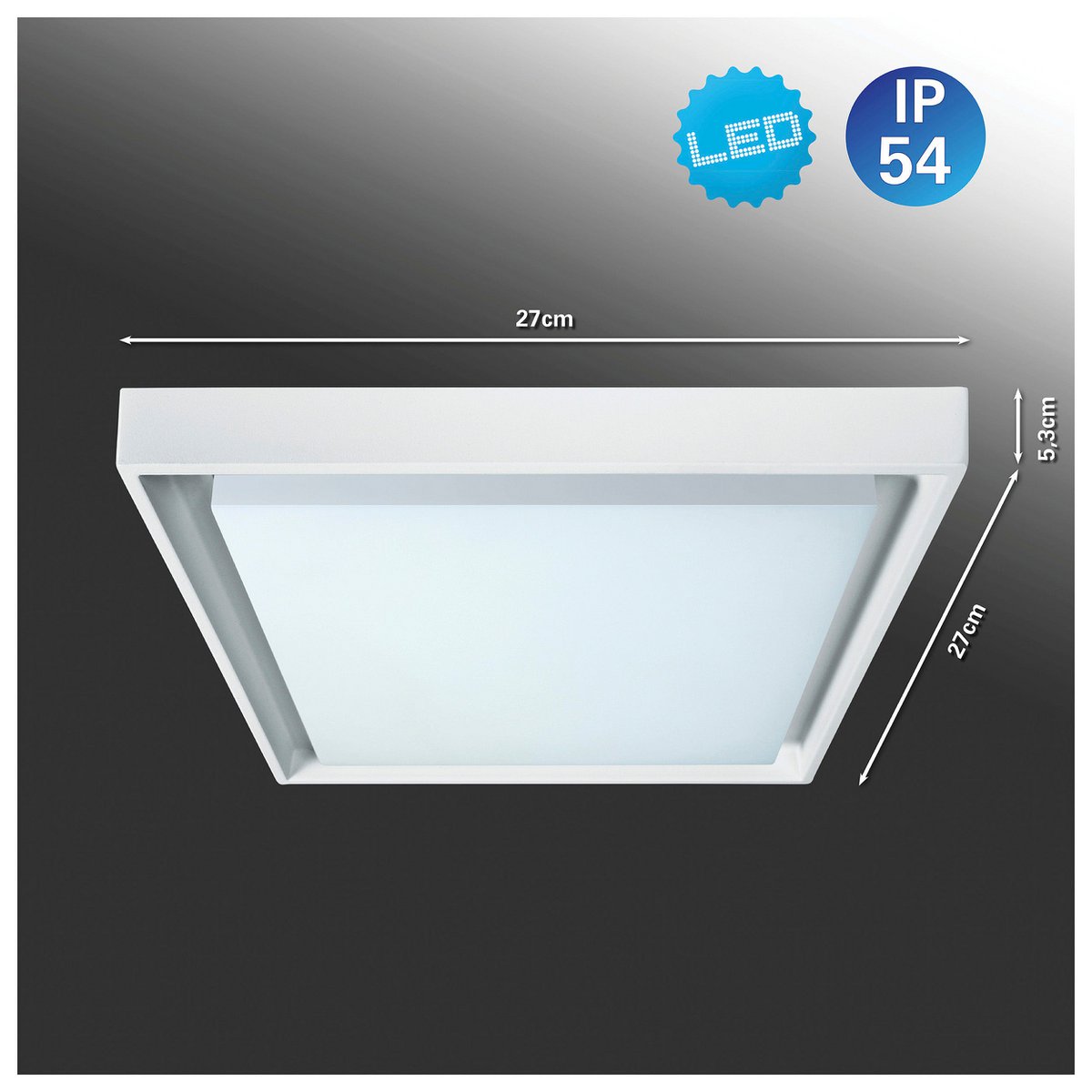Näve Leuchten MIO Plafondlamp 27cm IP54