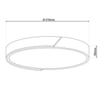 Näve Borneo LED Plafondlamp 31cm Grijs