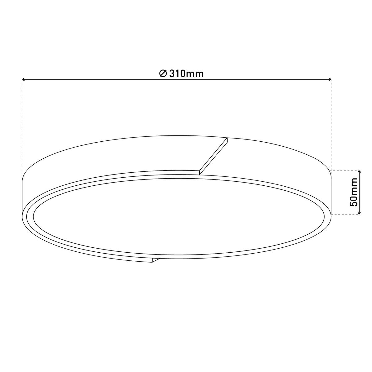 Näve Borneo LED Plafondlamp 31cm Grijs