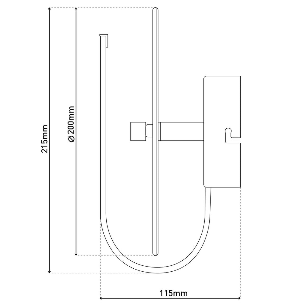 Näve Lucca LED Wandlamp - Silber 20cm