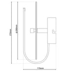 Näve Lucca LED Wandlamp - Silber 20cm