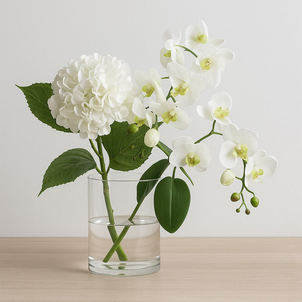 Decoratieve witte orchidee h100cm, Aulica