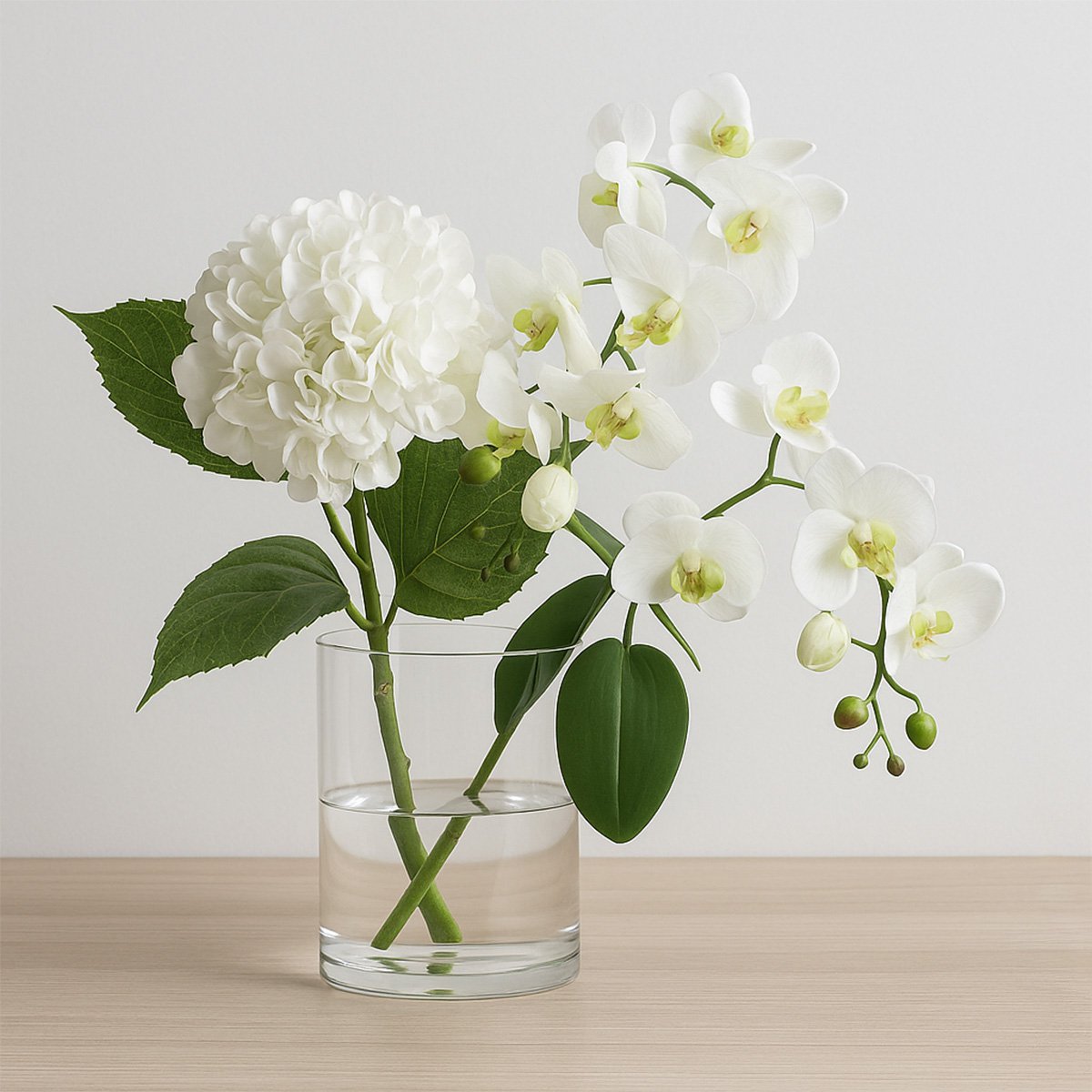 Decoratieve witte orchidee h100cm, Aulica