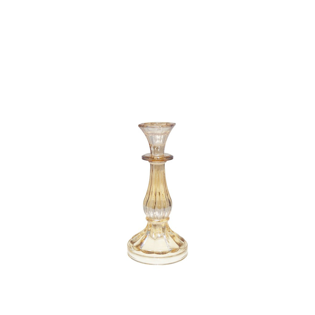 Amber Kandelaar H21cm - Klein Model Aulica Glas