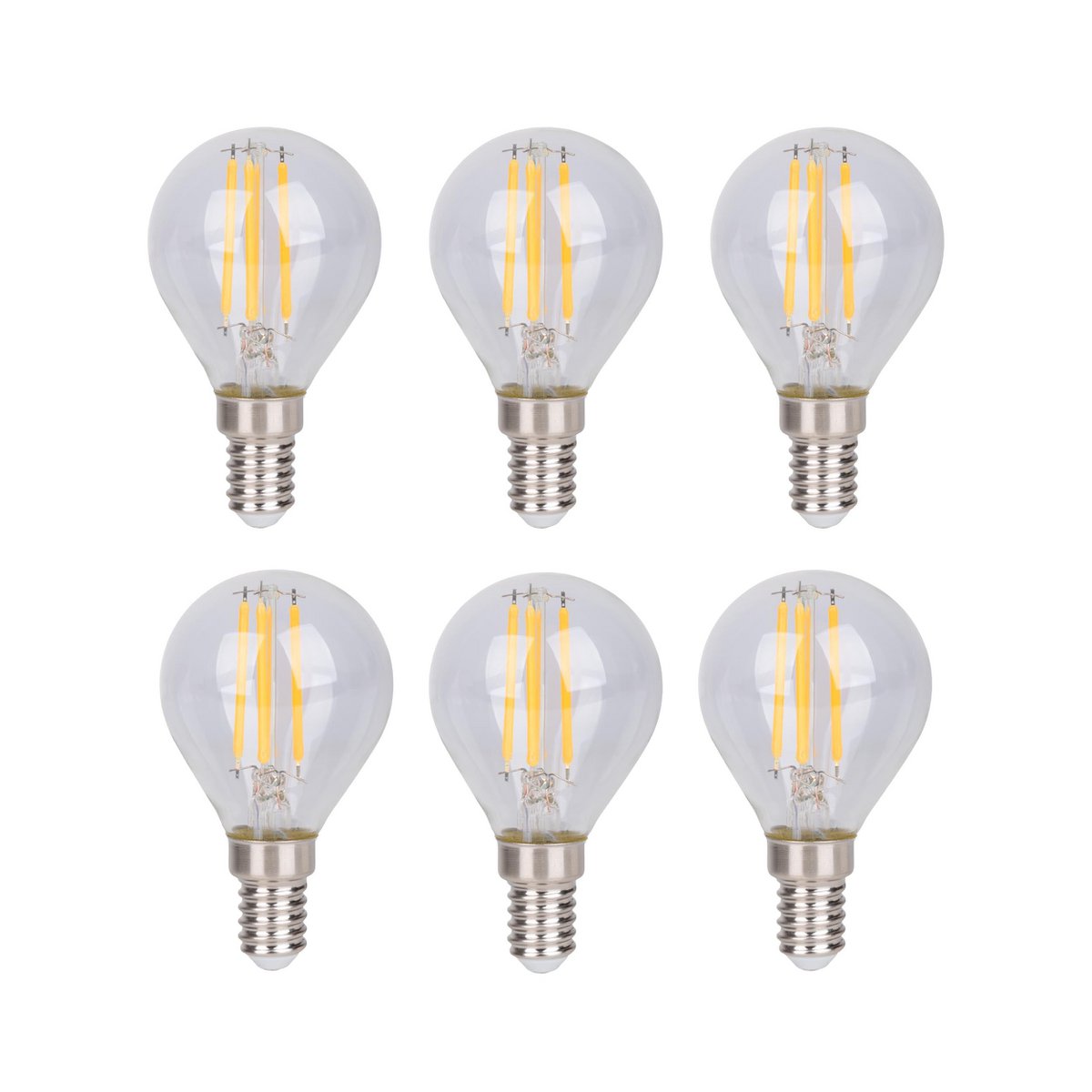 Näve LED-Filamentlamp E14 4W 6-set Helder