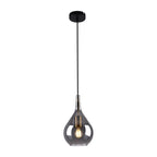 Näve Gota Hanglamp Zwart Rookglas Ø20cm