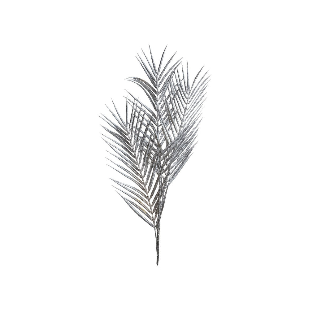 Zilveren decoratieve palmbloem H90cm Aulica