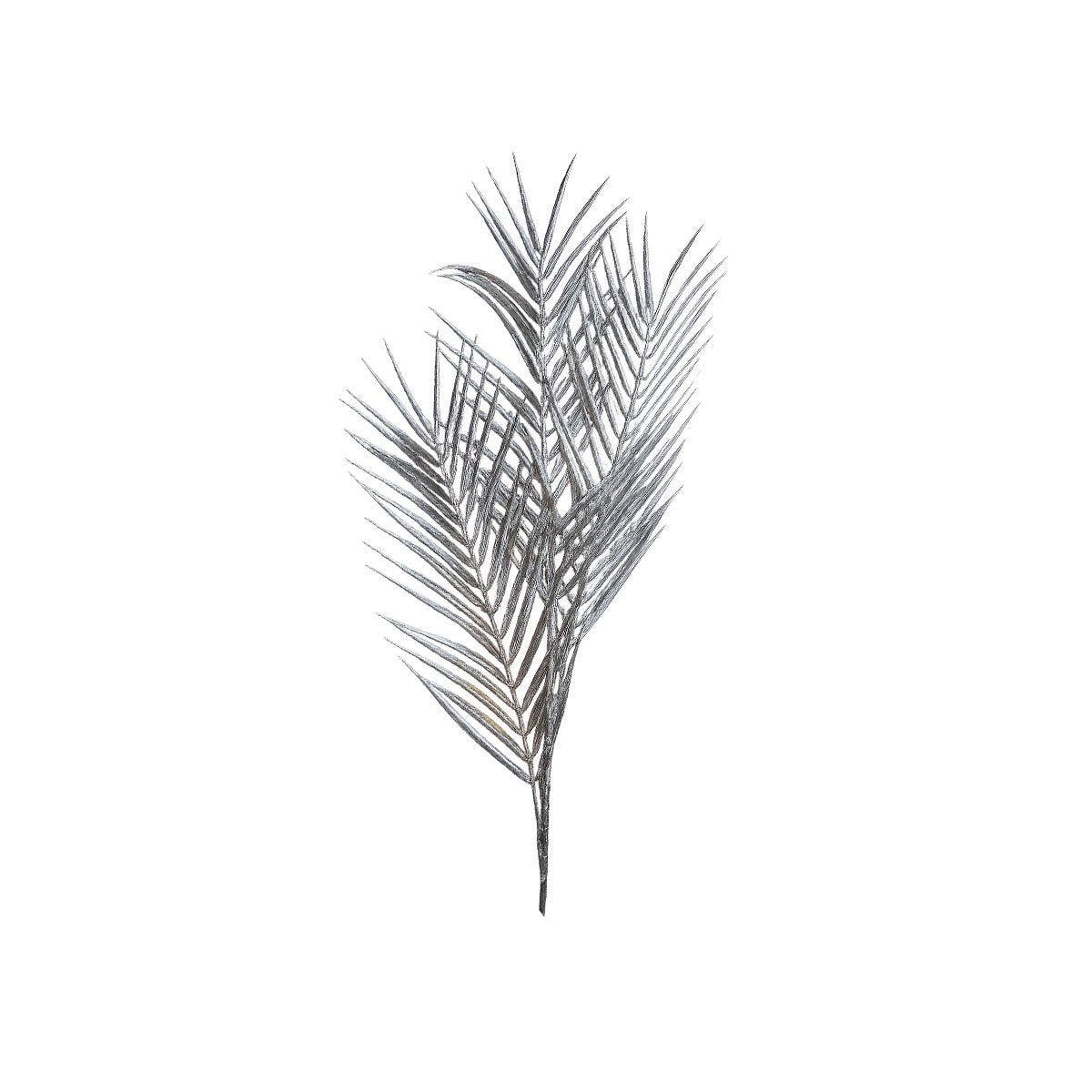 Zilveren decoratieve palmbloem H90cm Aulica
