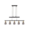 Näve Lindita Hanglamp - 5 Spots Metaal Glas 82cm