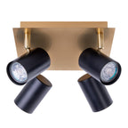 Näve Frida Plafondlamp Zwart/Goud GU10