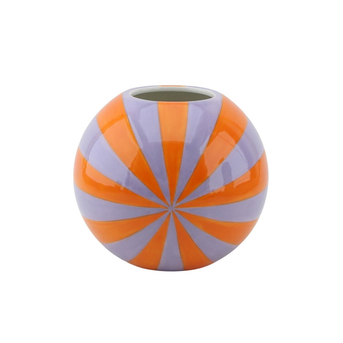 Bloemvaas Swirl - Oranje/Paarse - 20x20x20cm