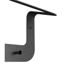 Gorillz Linea Wandkapstok Zwart - 10 Haken, Opbergruimte