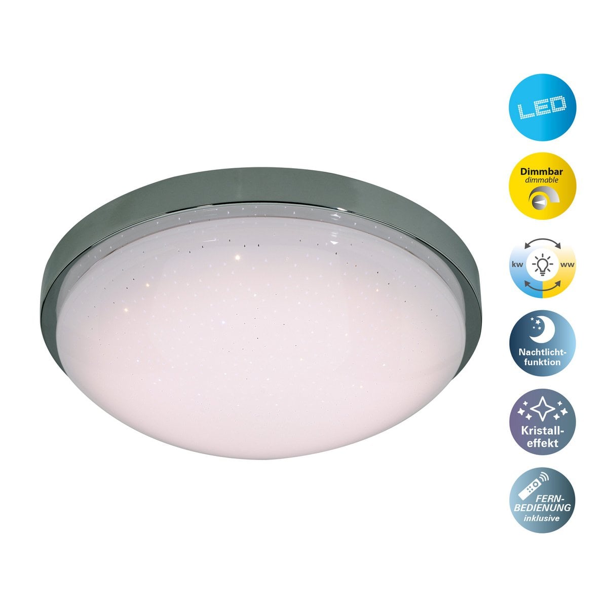 Näve Catania LED Plafondlamp Ø29cm Dimbaar