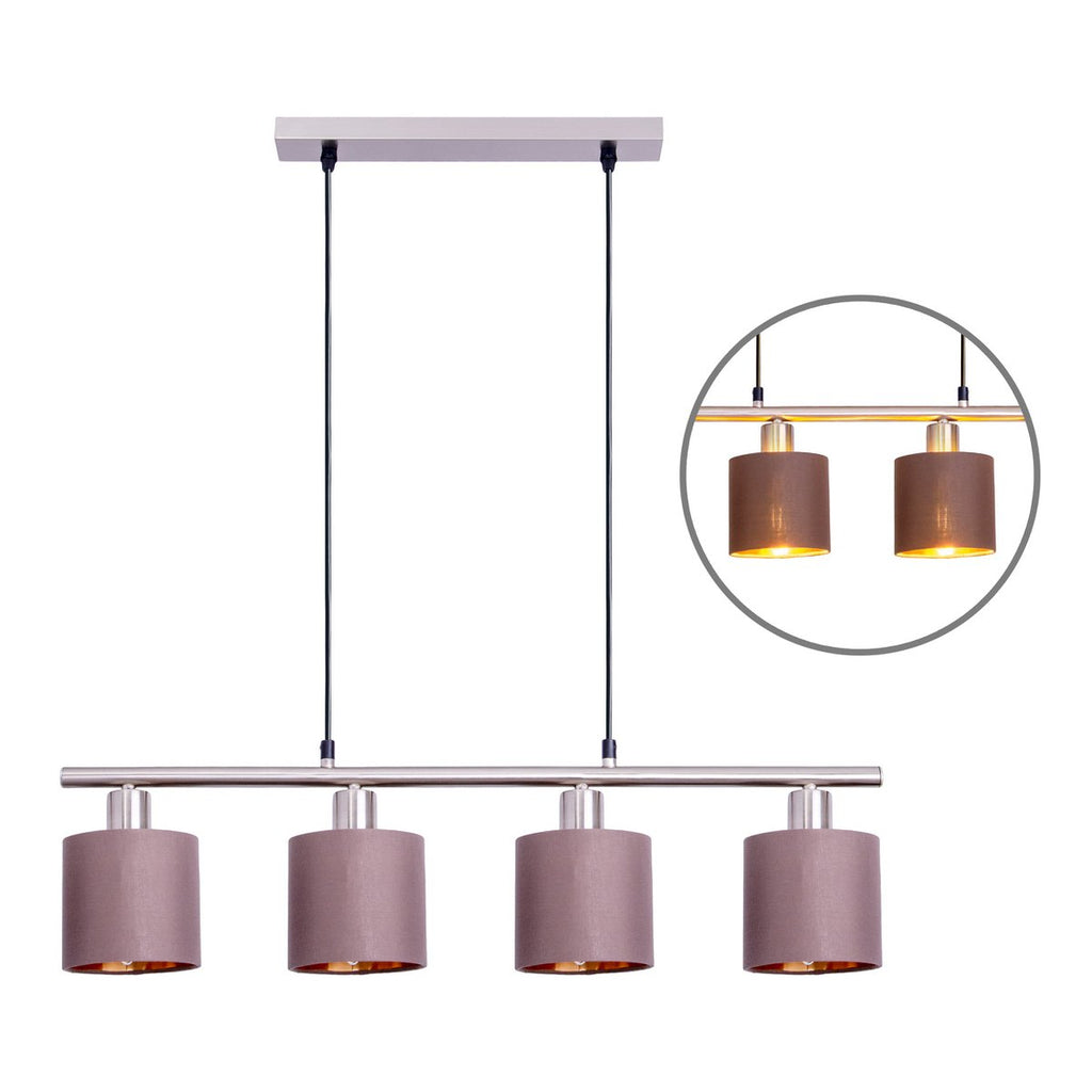 Näve Maron 4-Light Pendant Lamp - Brown 72cm