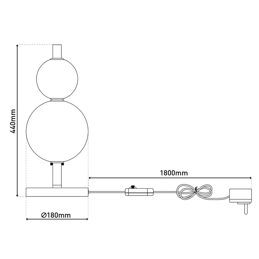 Näve Nova LED Tafellamp - Chroom 44cm