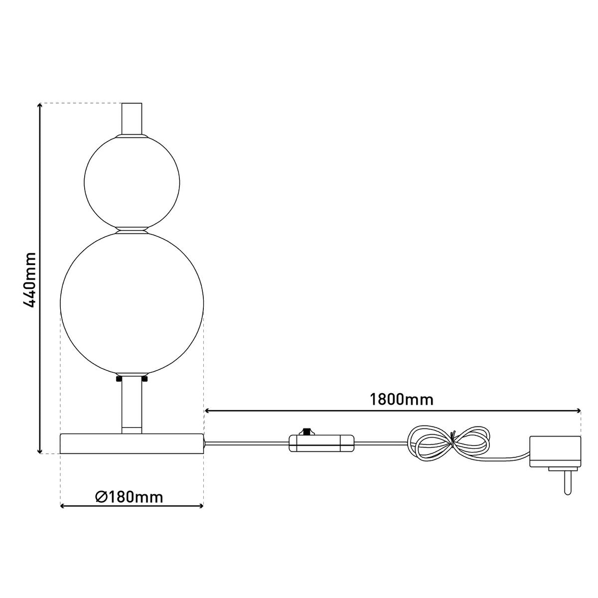 Näve Nova LED Tafellamp - Chroom 44cm