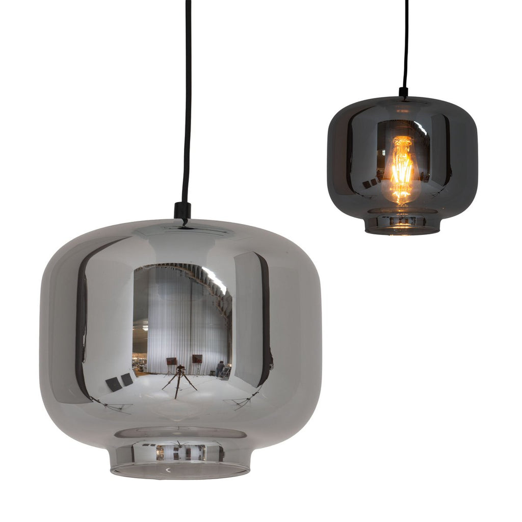Näve Vaso Hanglamp - Antraciet Rookglas 25cm