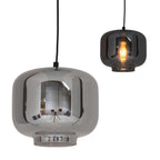 Näve Vaso Hanglamp - Antraciet Rookglas 25cm
