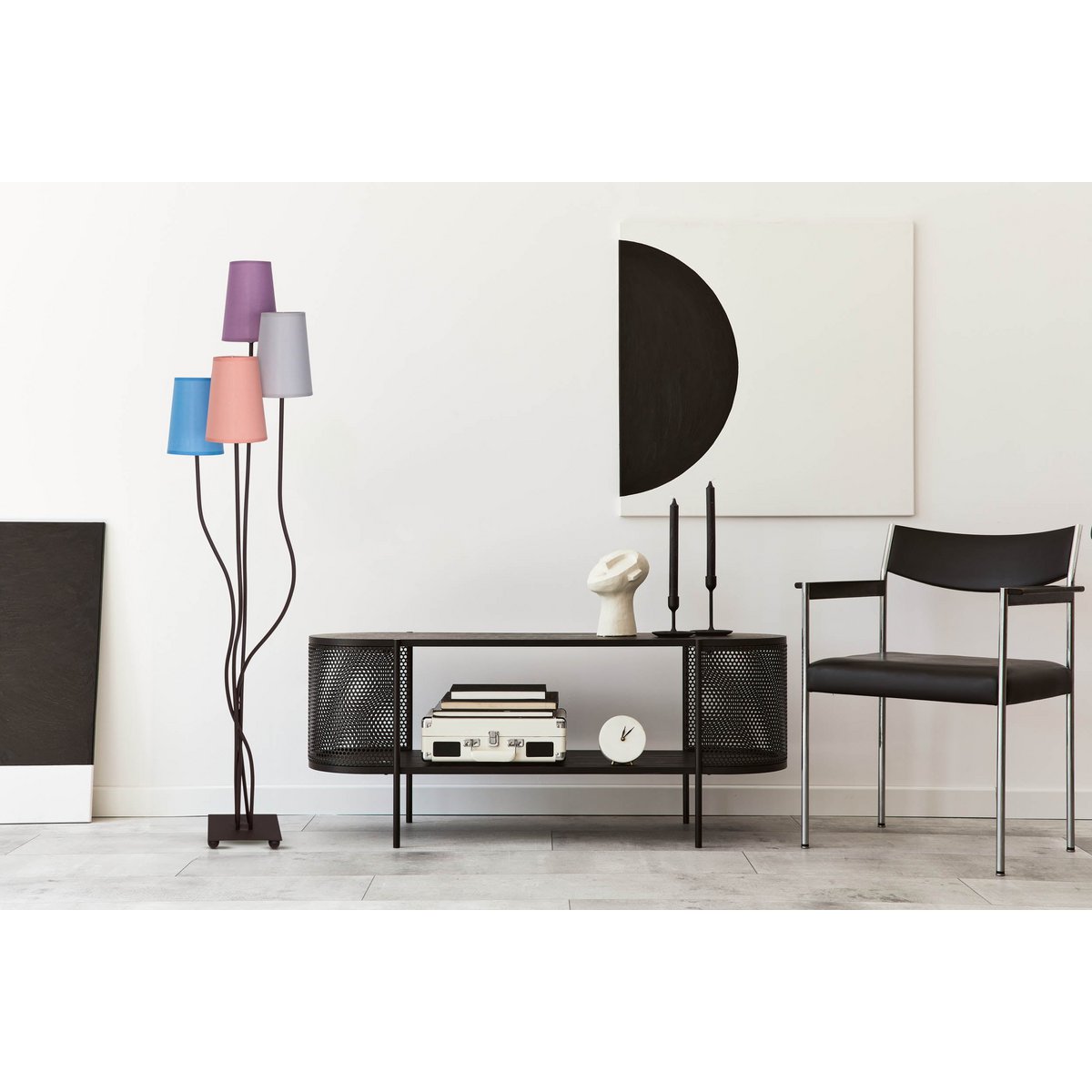 Näve Boho Stehlampe 4-flammig 140cm Textil