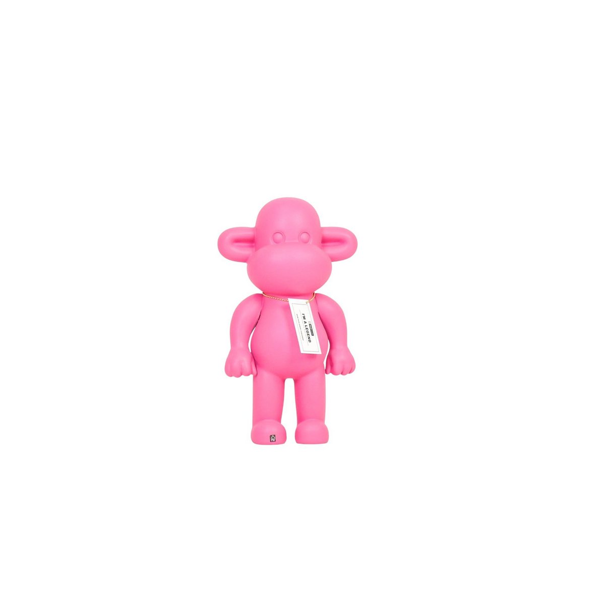Legende Aap Beeldje - Roze Polyresin - 20,5x13,5x35cm HouseVitamin