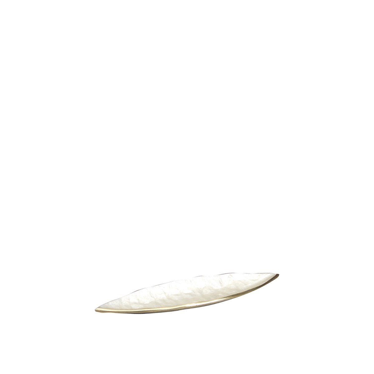 Wit aluminium decoratieve schaal 50x10,5cm