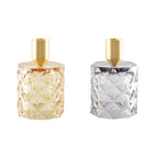 Ronde gele en paarse glazen kandelaars set - 2 stuks