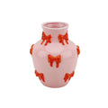 Vaas - Roze/Oranje Ronde Buikvask, 14x14x19cm Dolomiet