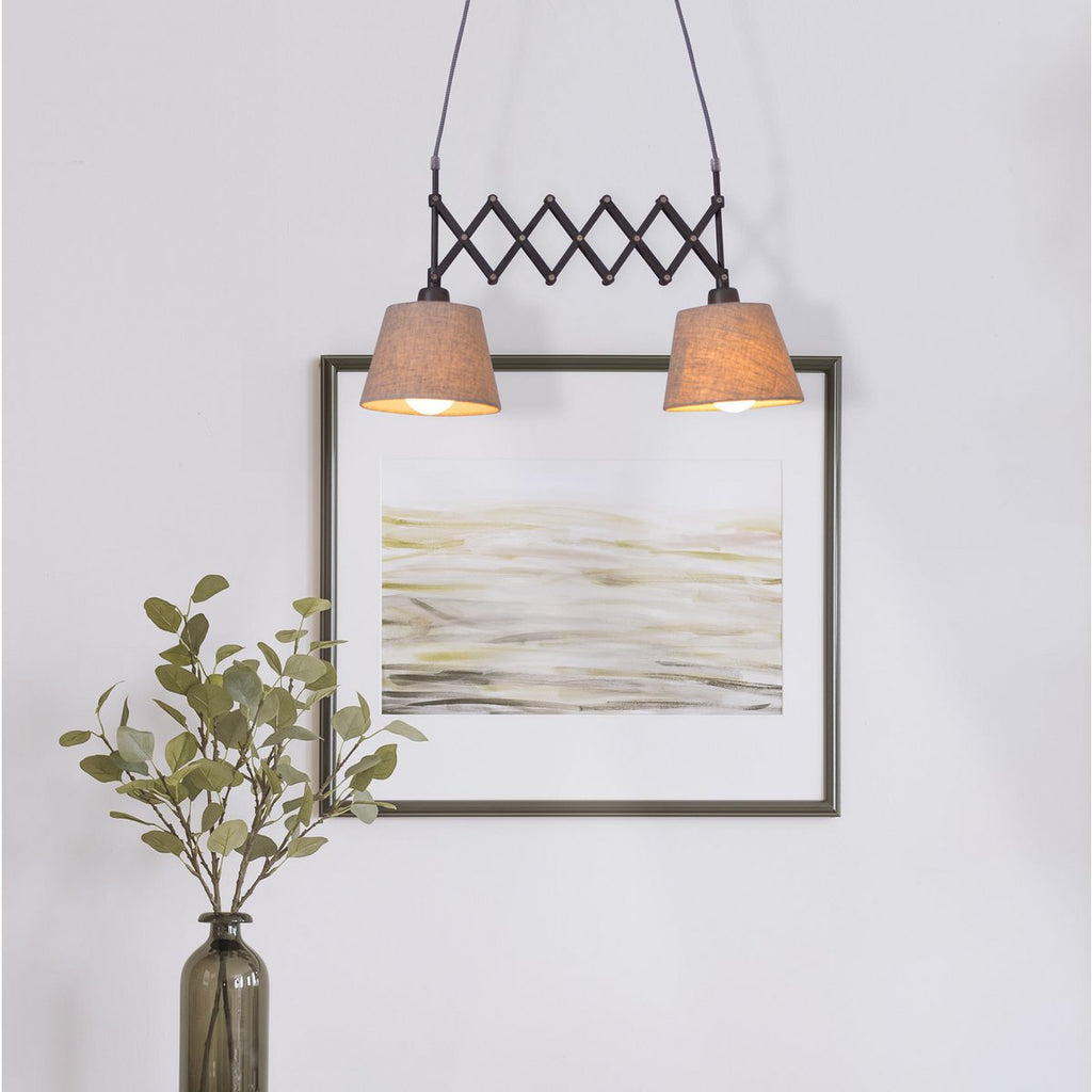 Näve Adrianne Schaar Hanglamp 35-57cm Bruin