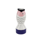 Kandelaar Vis - Blauw/Wit/Roze - 7x7x16,5 cm Housevitamin