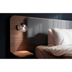 Näve Fumoso Wandlamp - Zwart Rookglas 16cm