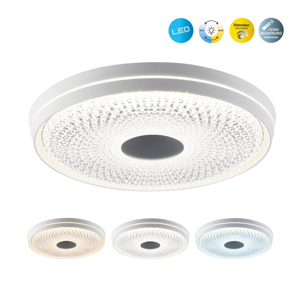 LED-plafondlamp Boise Ø 51cm dimbaar wit