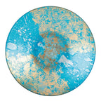 Blauwe en gouden decoratieve schaal 39.5cm
