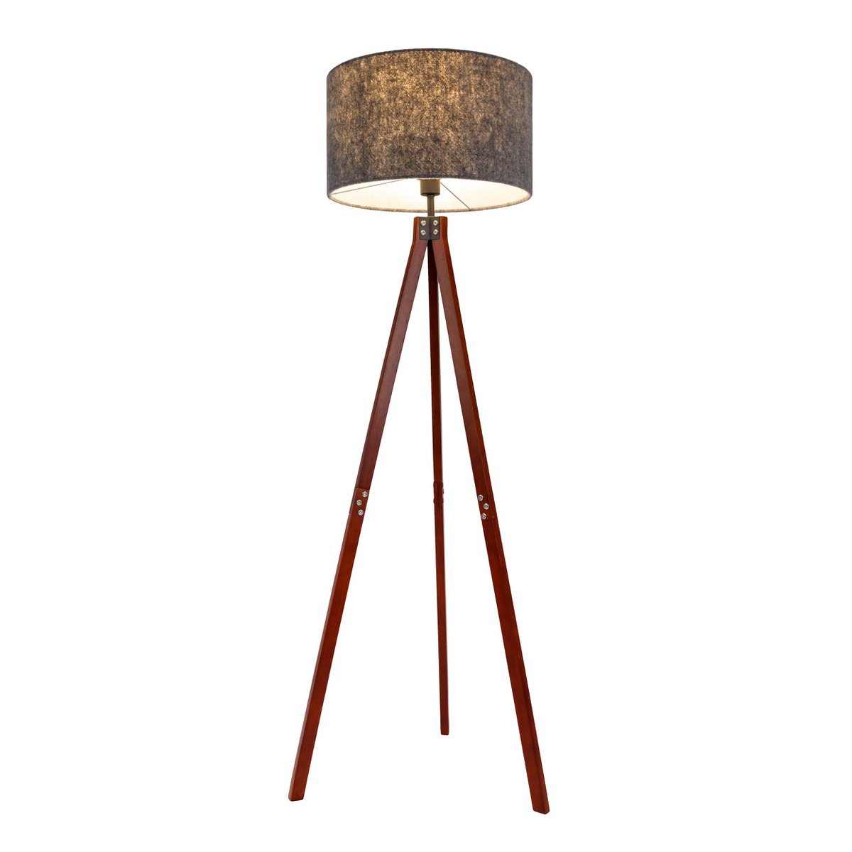 Filco Staande Lamp - Hout 147cm Grijs Bruin