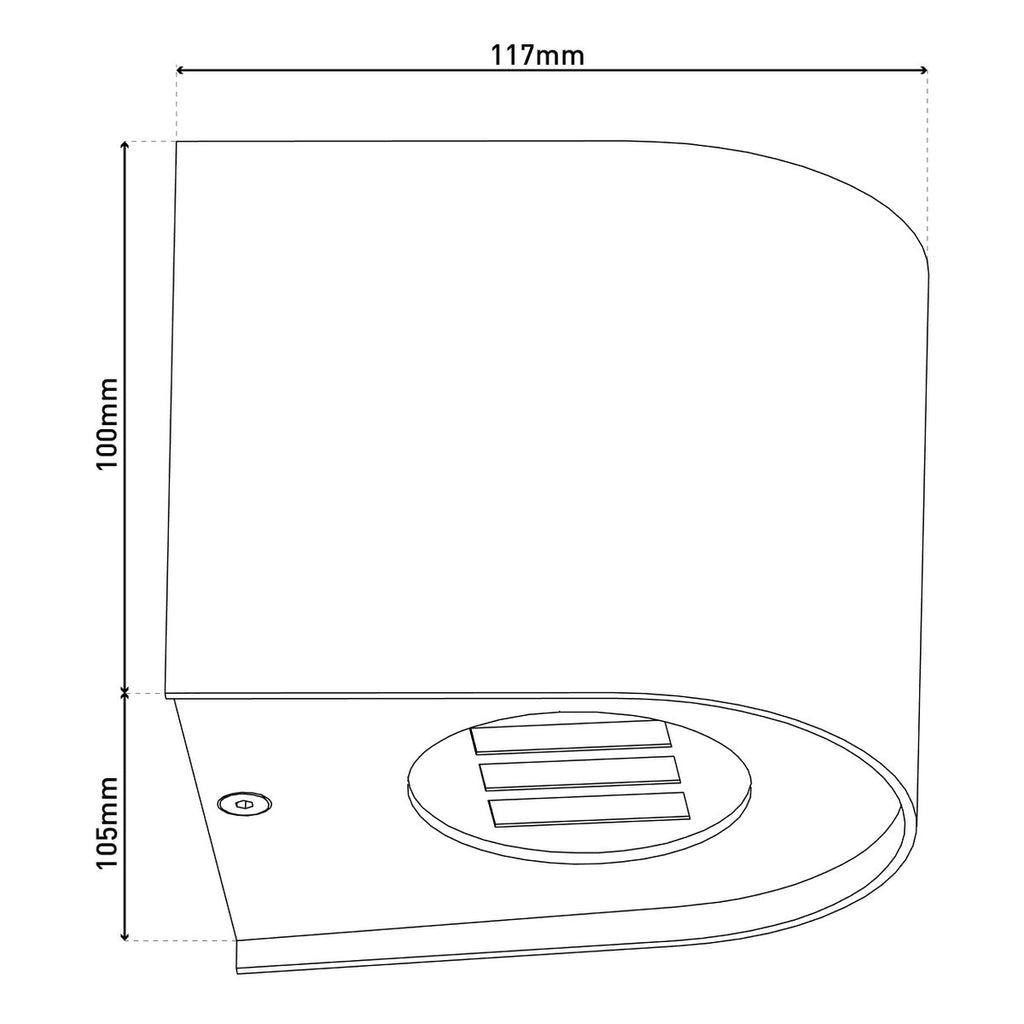 Alecto LED-lamp 10,5x11,7x10cm Zwart