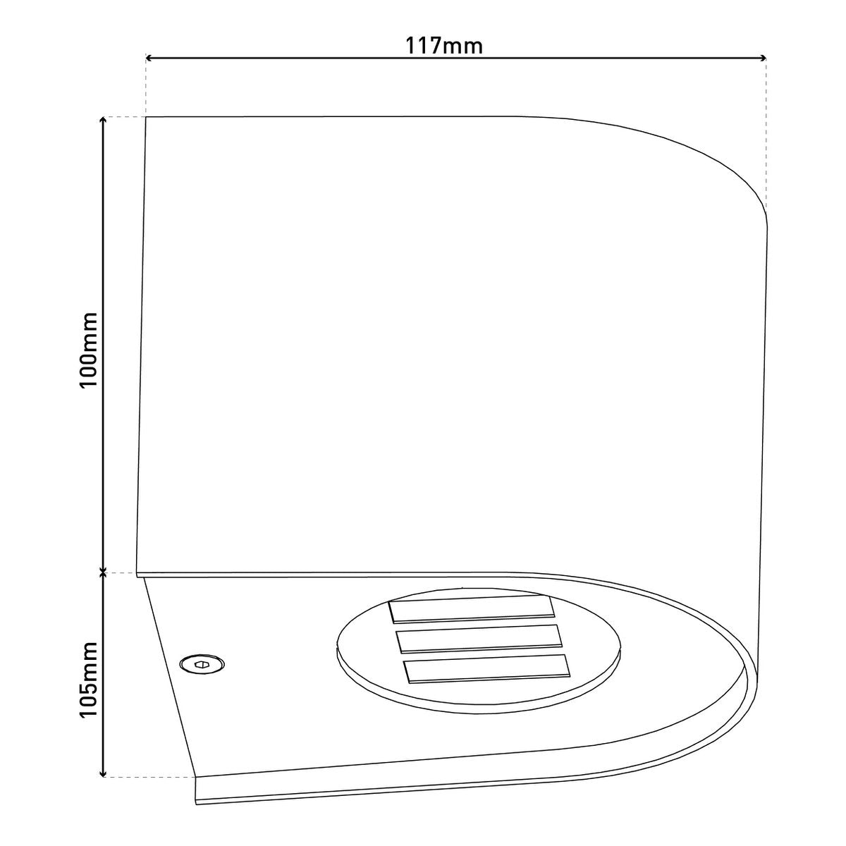 Alecto LED-lamp 10,5x11,7x10cm Zwart