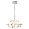 Led Crown "Ludwig" wit Ø 66 cm, met stevig geïnstalleerde LED's, metaal in wit