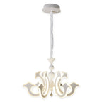 Led Crown "Ludwig" wit Ø 66 cm, met stevig geïnstalleerde LED's, metaal in wit