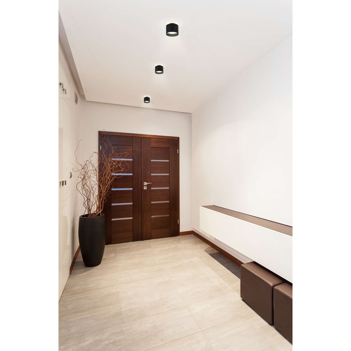 LED Spot Trios Ø10cm Zwart Metaal