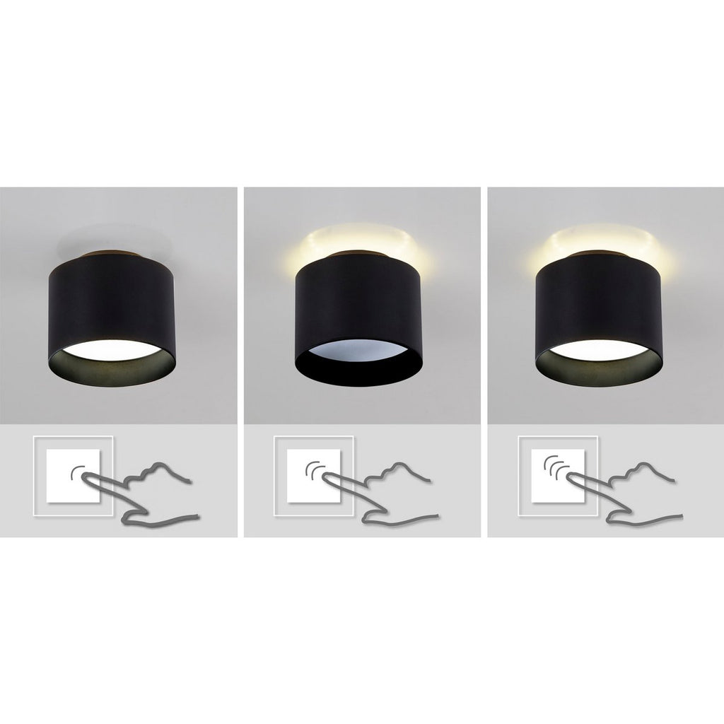 LED Spot Trios Ø10cm Zwart Metaal