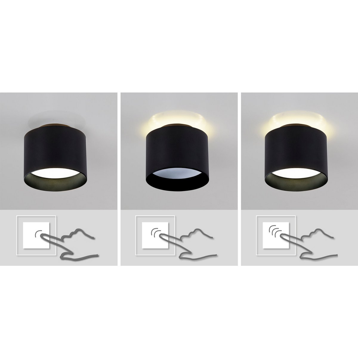 LED Spot Trios Ø10cm Zwart Metaal