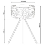 Näve Finja Tafellamp - Wit 55cm