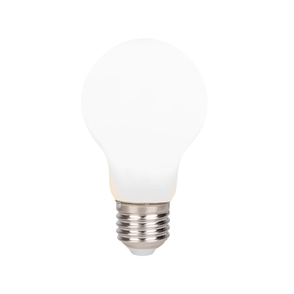 5-set LED-lamp met E14-aansluiting, peervorm 8 watt, gemaakt van metaal en glas, melkachtig