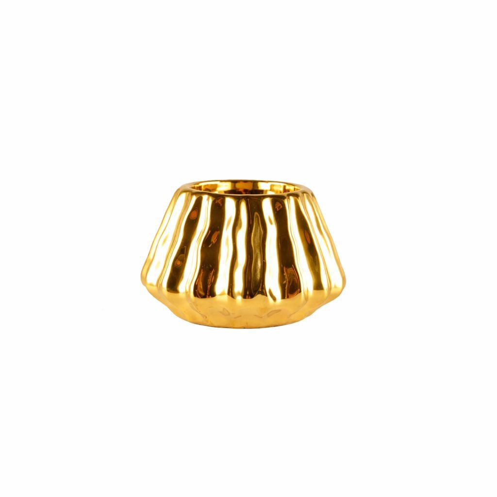 Briljante gouden kandelaar 9,5x9,5x6cm Aulica