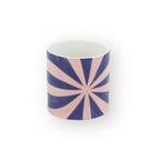 Blauw/Roze Swirl Krul Bloempot - Dolomiet - 12,5x12,5x13cm